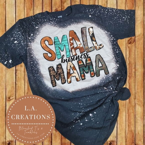 Small Business Mama Bleached T Small-3x - Picture 1 of 1